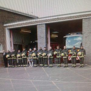 Firemen stood to attention on their last day 