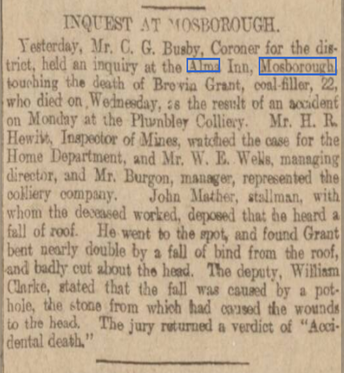 colliery 1896 plumbley mosborough inquest brewin